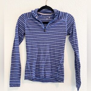 Smartwool Long Sleeve Stripe Polo 3/4 zip Sweater XS